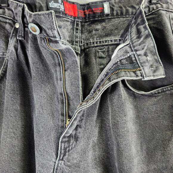 Men's Levis SilverTab Loose Jeans W36 L34 Black Denim Y2K - Picture 8 of 9